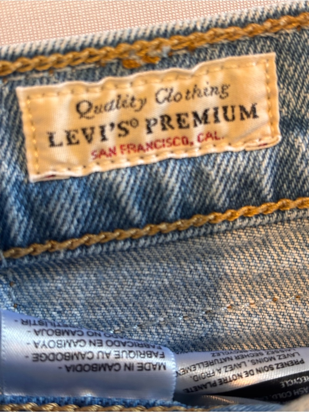 LEVI’S Ribcage High Rise Light Blue Light Wash Straight Leg Women's Jeans Sz 27 - Picture 13 of 14